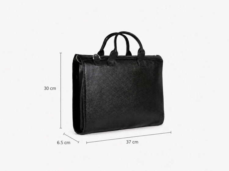 ابعاد کیف اداری زنانه چرم طبیعی ویان مدل V216 مشکی