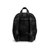 کیف مشکی چرم زنانه طرح لیزارد از نمای پشت با بند دوشی — چرم ویان