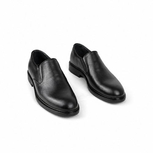 کفش رسمی چرم مردانه مشکی بدون بند ویان مدل VCF1007 - چرم فلوتر طبیعی